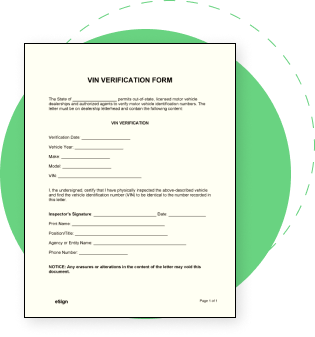 VIN location verification process